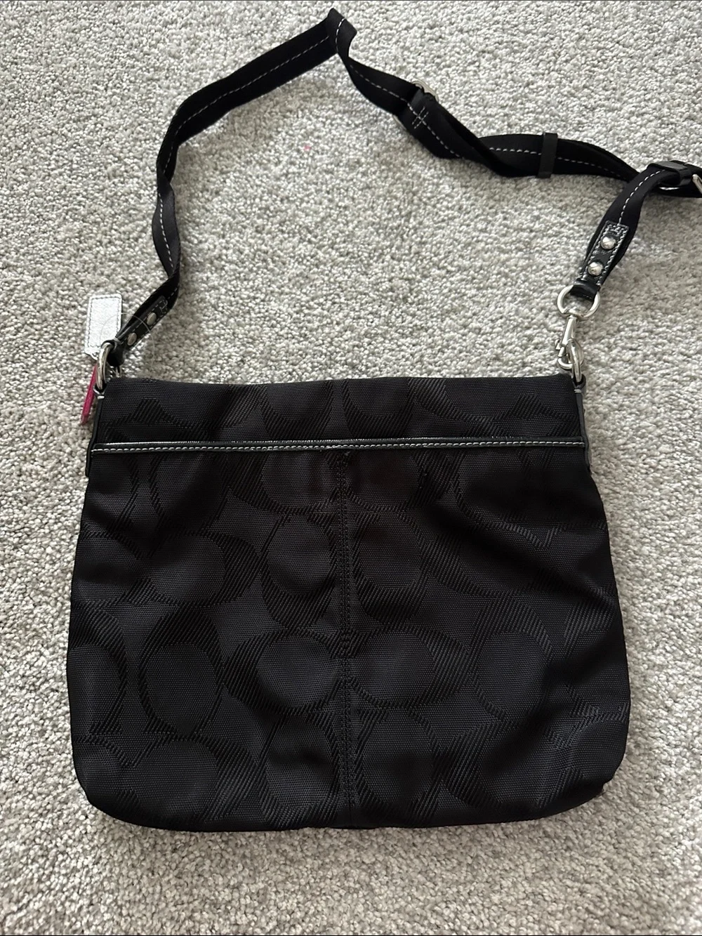 Coach Black Shoulder Crossbody Bag with Front Zip Pocket